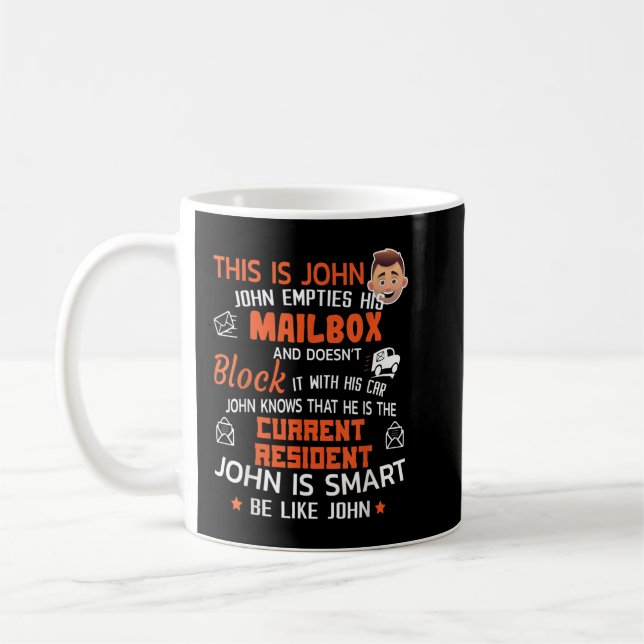 Funny Mail Carrier Geschenk für Postman Mailman Po Kaffeetasse (Links)