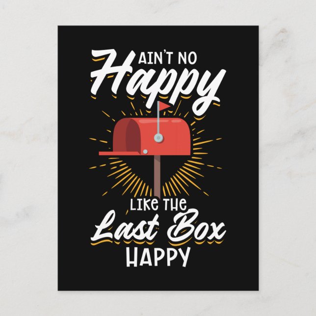 Funny Mail Carrier Postal Worker Mailman Postkarte (Vorderseite)