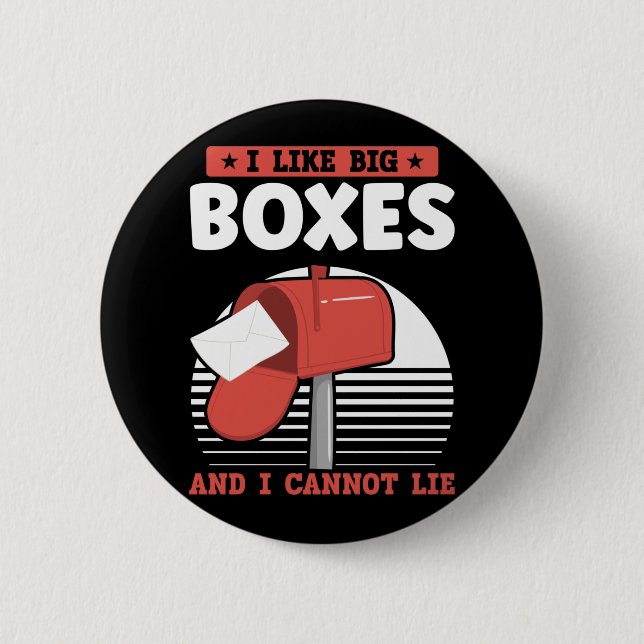 Funny Mailman Postal Worker Mail Carrier Button (Vorderseite)