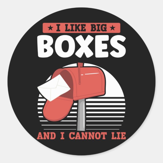 Funny Mailman Postal Worker Mail Carrier Runder Aufkleber (Vorderseite)