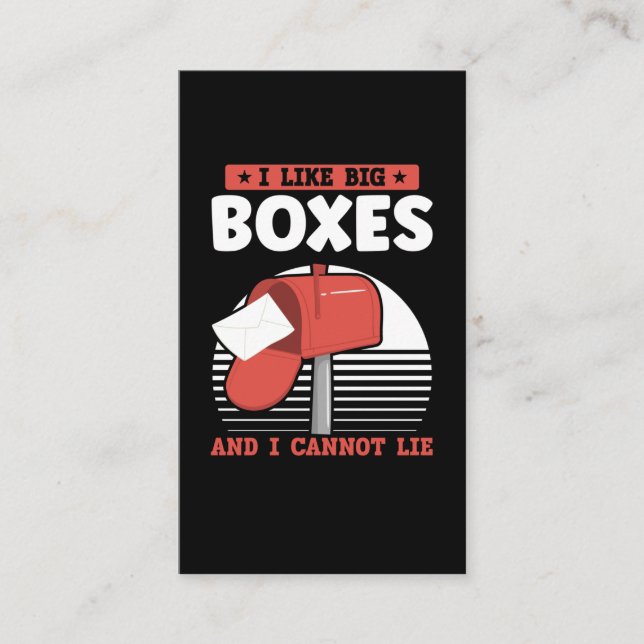 Funny Mailman Postal Worker Mail Carrier Visitenkarte (Vorderseite)