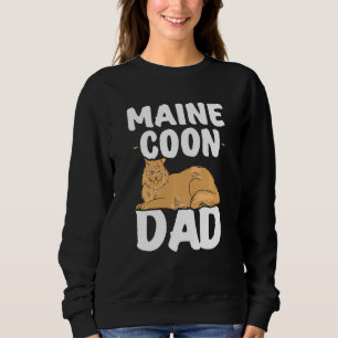 Funny Maine Coon Lover Grafik für Vater und Männer Sweatshirt