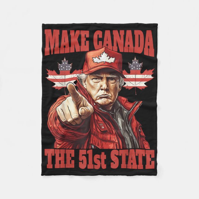 Funny Make Canada 51. Staat Fleecedecke (Vorderseite)