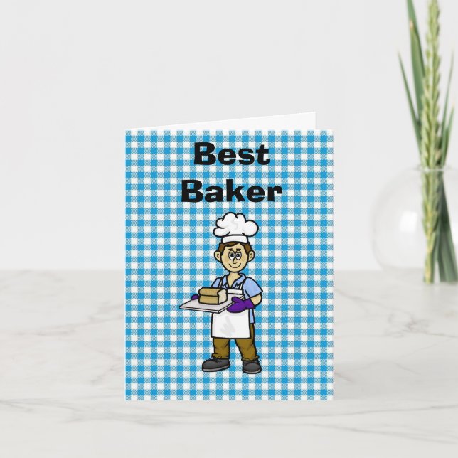 Funny Male Bestes Baker Grußkarte Karte (Vorderseite)