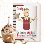 Funny Male Book Worm Birthday Card zum Personalisi Karte<br><div class="desc">Woll eine schlichte,  aber elegante Karte,  um sich am Geburtstag ein Lachen zu schicken? Personalisieren Sie diese Karte für Ihren Lieblingsbuchliebhaber :)</div>