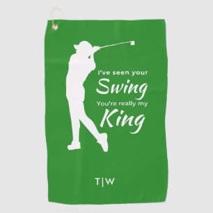 Funny Male Golf Zitat Ich habe Ihren Swing gesehen Golfhandtuch