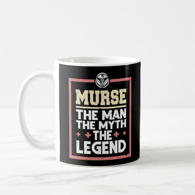 Funny Male Nurse Murse. Der Mann. Der Mythos Das Kaffeetasse (Links)