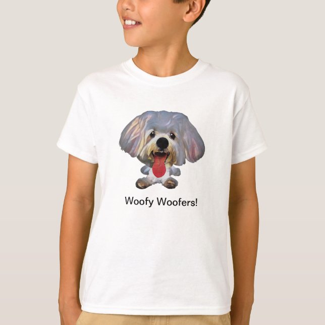 Funny Maltese Chien Boys T-shirt (Devant)