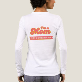 Funny Mama Coffee Pink Back Design Tri-Blend Shirt