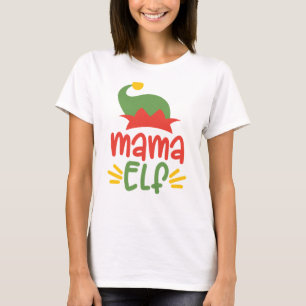 Funny Mama Elf Christmas T-Shirt