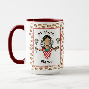 Funny Mama Mutter Ethnisch Weibliche Cartoon Kaffe Tasse