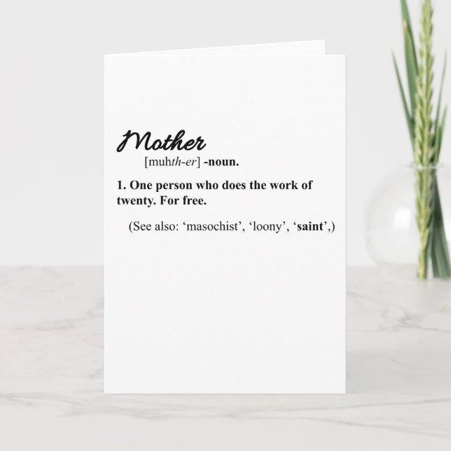 FUNNY MAMA QUOTES Happy Mthers Day Mum Coole Mama Karte (Vorderseite)