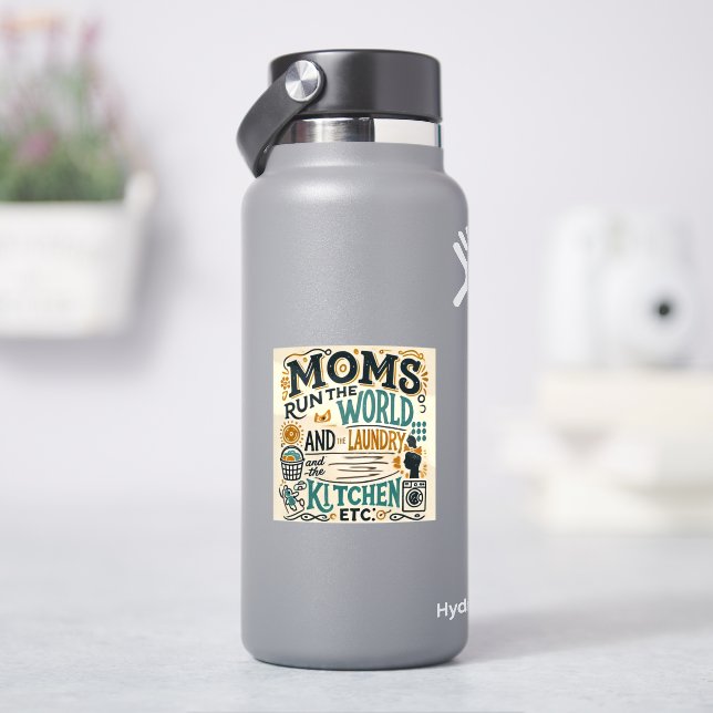 Funny Mama Sticker - Mamas Lauf der Welt (HydroFlask)