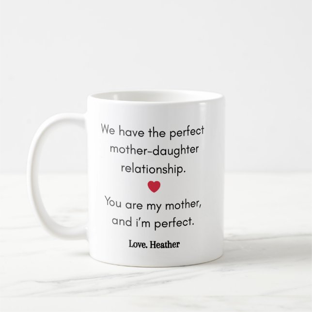 Funny Mama Tochter Tasse Perfect Mütter Day Gesche (Links)