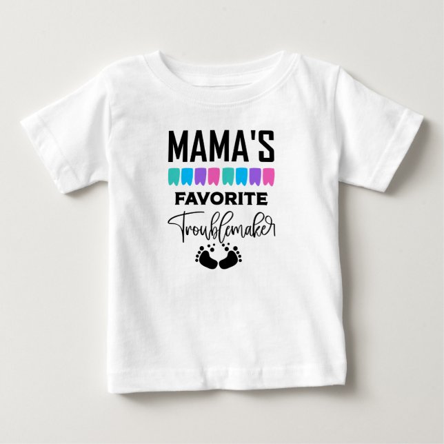 Funny Mamas Lieblings-Trost-Girls Baby T-shirt (Vorderseite)