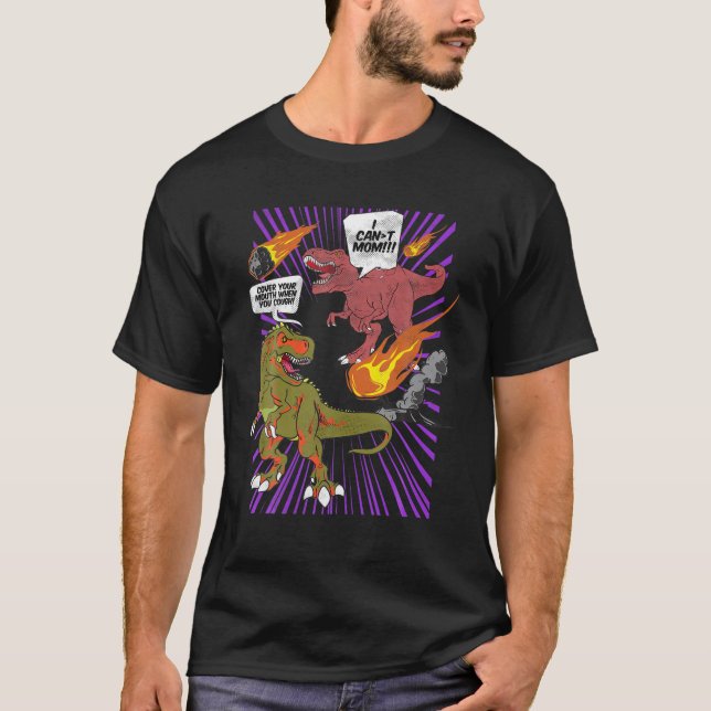 Funny Mamasaurus Rex Good Manners Meme T-Shirt (Vorderseite)
