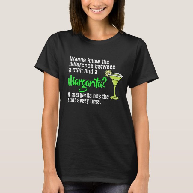 Funny man and a Margarita hit the spot spoof T-Shi T-Shirt (Vorderseite)