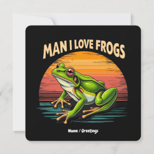 Funny Man I Liebe Frogs Retro Frosch Liebhaber Nie Einladung