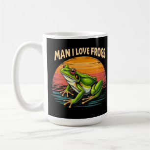 Funny Man I Liebe Frogs Retro Frosch Liebhaber Nie Kaffeetasse