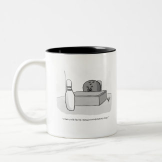 Funny Management und Leadership Cartoon Spaß Zweifarbige Tasse
