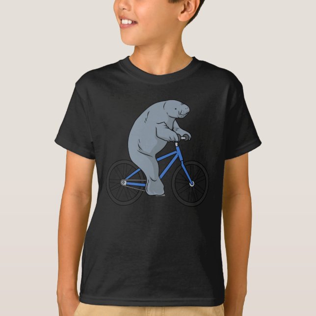 Funny Manatee Bicycle Gifts Bicycle Manate T-Shirt (Vorderseite)