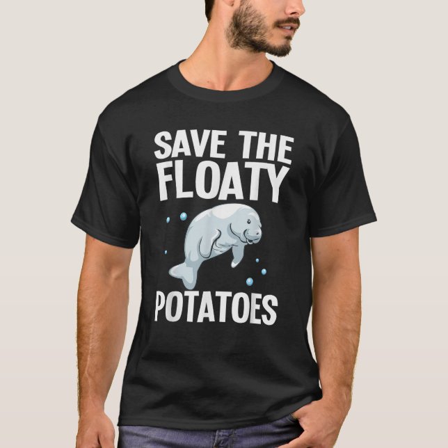 Funny Manatee Designs für Männer Frauen Floaty Pot T-Shirt (Vorderseite)