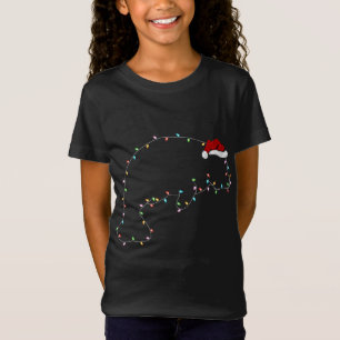 Funny Manatee Xmas Lighting Weihnachtsmannmütze Ma T-Shirt