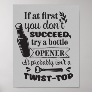 Funny Mancave Wortart Poster