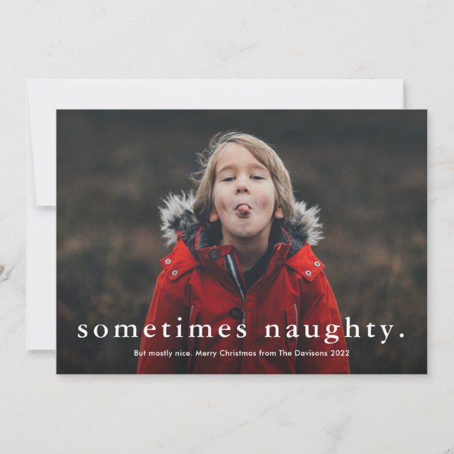 Funny manchmal naughty 3 Foto Frohe Weihnachten (Vorderseite)
