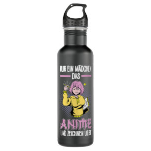 Funny Manga Animes zeichnend für zeichnend Mädchen Edelstahlflasche