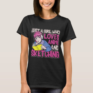 Funny Manga Animes zeichnend für zeichnend Mädchen T-Shirt