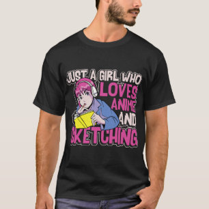 Funny Manga Animes zeichnend für zeichnend Mädchen T-Shirt