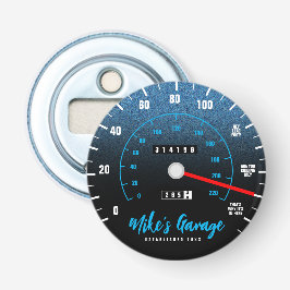 Funny Manly Car Odometer Speedometer Blauer Glitze Flaschenöffner