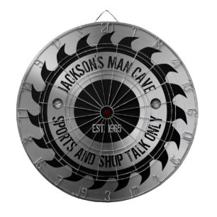 Funny Manly Man Cave Steel Circular Saw Blade Dartscheibe