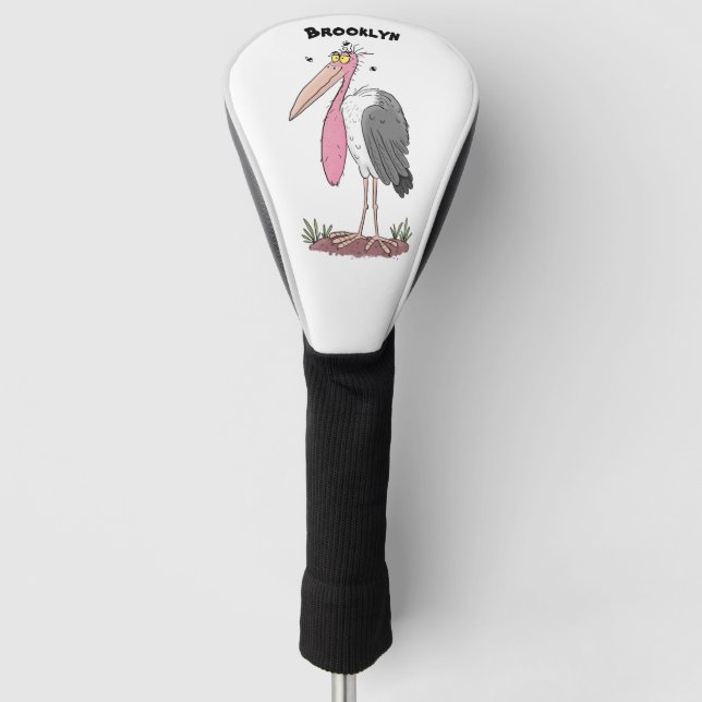 Funny marabou Storch Cartoon Golf Headcover (Vorderseite)