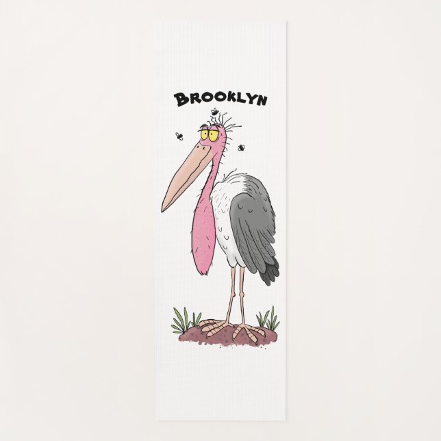 Funny marabou Storch Cartoon Yogamatte (Vorderseite)