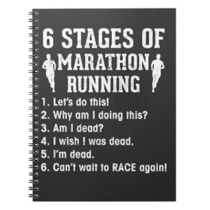 Funny Marathon Runner Zitat Athlete Running Notizblock