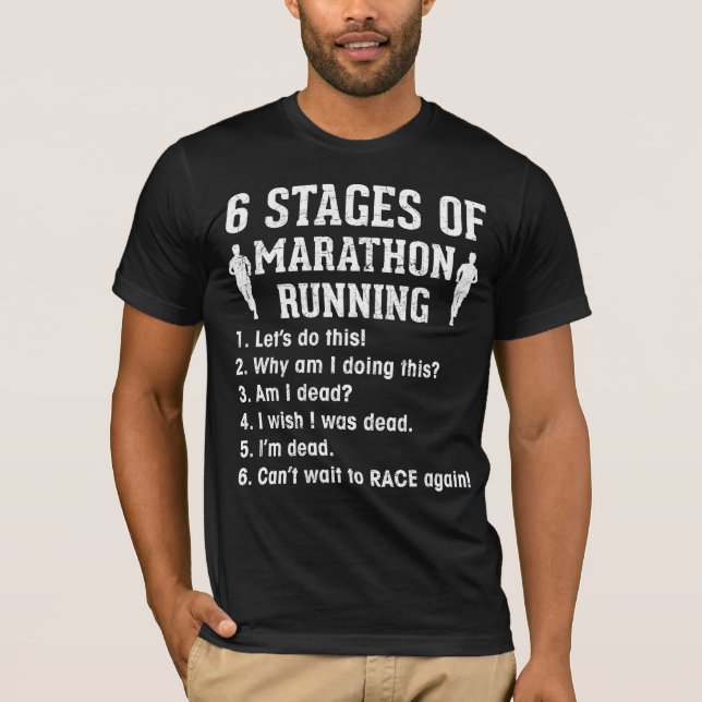Funny Marathon Runner Zitat Athlete Running T-Shirt (Vorderseite)
