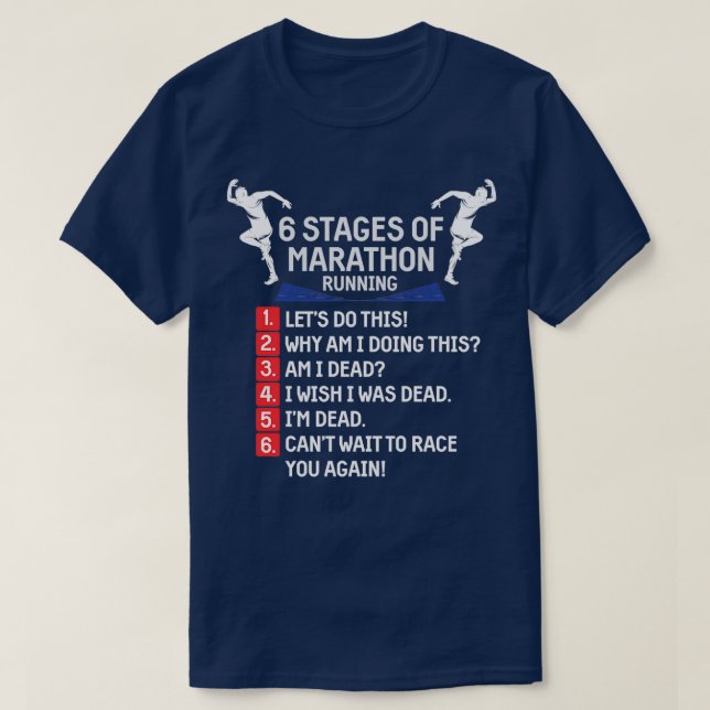 Funny Marathon Running Spaß Runner Marathoner T-Shirt (Design vorne)