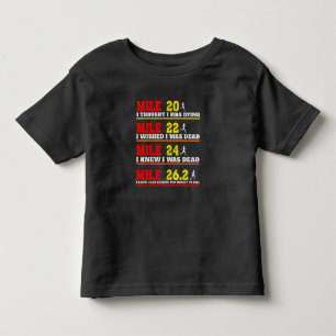 Funny Marathoner Runner Gedanken Laufender Joke Kleinkind T-shirt
