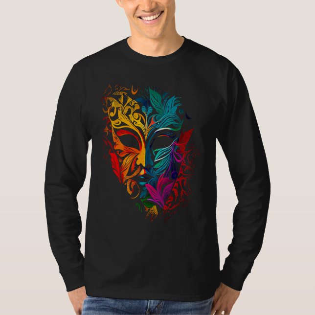 Funny Mardi Gras Carnival parade with beads party  T-Shirt (Vorderseite)