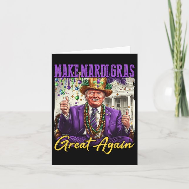 Funny Mardi Gras Donald Trump Mardi Gras American Karte (Vorderseite)