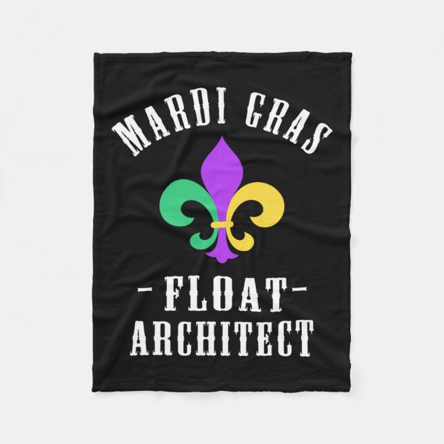 Funny Mardi Gras Float Architect Lilie Fleecedecke (Vorderseite)