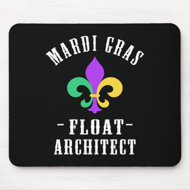 Funny Mardi Gras Float Architect Lilie Mousepad (Vorne)