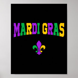 Funny Mardi Gras Karneval Kostüme für Männer und F Poster