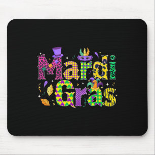 Funny Mardi Gras Parade Costume Jester Hat New Orl Mousepad