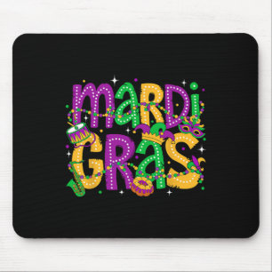 Funny Mardi Gras Parade Outfit Jester Hat Men Wome Mousepad