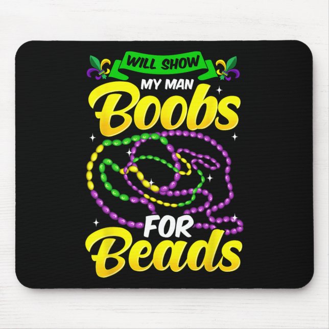 Funny Mardi Gras Shirt für Männer Mousepad (Vorne)