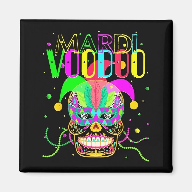 Funny Mardi Gras Shirt New Orleans Shirts Mardi Gr Magnet (Vorne)