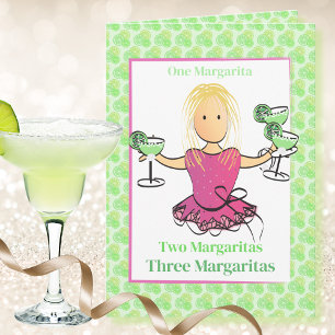 Funny Margarita carte d'anniversaire pour les femm